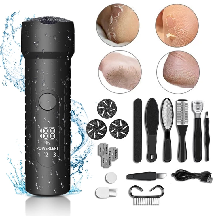 Electric Foot File Pedicure Kit Waterproof Feet Callus Remover, Spec: Matte Black - Grinding Tools & Accessories by PMC Jewellery | Online Shopping South Africa | PMC Jewellery | Buy Now Pay Later Mobicred