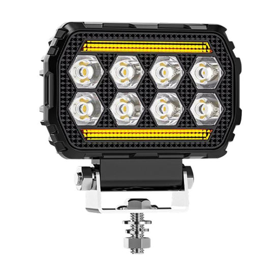 4.5 Inch Square Mixed Luminous Angel Eye Car Work Light(X12) - Work Lights by PMC Jewellery | Online Shopping South Africa | PMC Jewellery | Buy Now Pay Later Mobicred