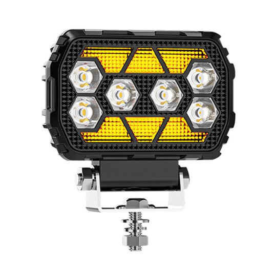 4.5 Inch Square Mixed Luminous Angel Eye Car Work Light(X11) - Work Lights by PMC Jewellery | Online Shopping South Africa | PMC Jewellery | Buy Now Pay Later Mobicred