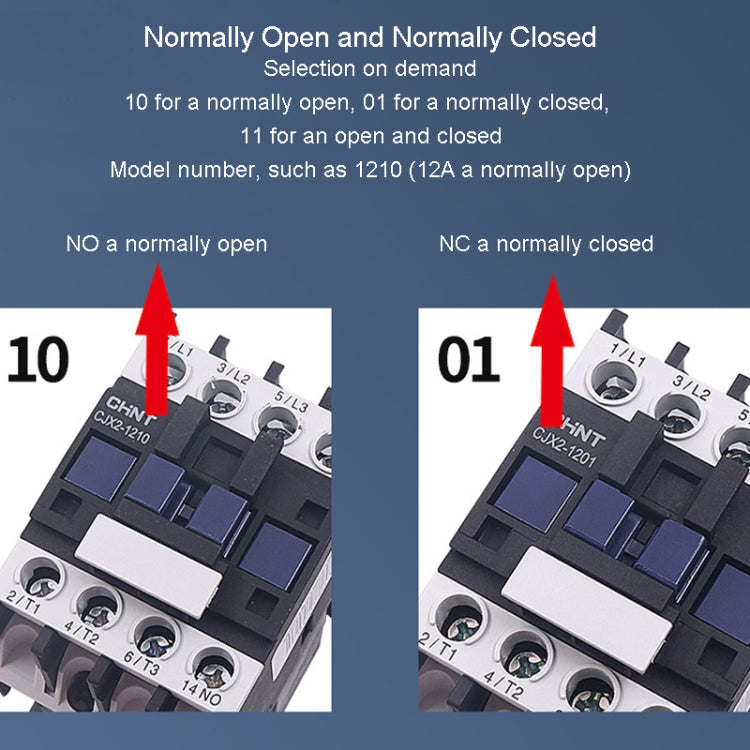 CHNT CJX2-1810 18A 220V Silver Alloy Contacts Multi-Purpose Single-Phase AC Contactor - Relays by CHNT | Online Shopping South Africa | PMC Jewellery | Buy Now Pay Later Mobicred