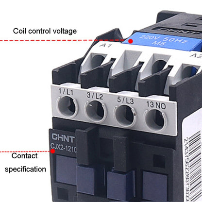 CHNT CJX2-3210 32A 220V Silver Alloy Contacts Multi-Purpose Single-Phase AC Contactor - Relays by CHNT | Online Shopping South Africa | PMC Jewellery | Buy Now Pay Later Mobicred