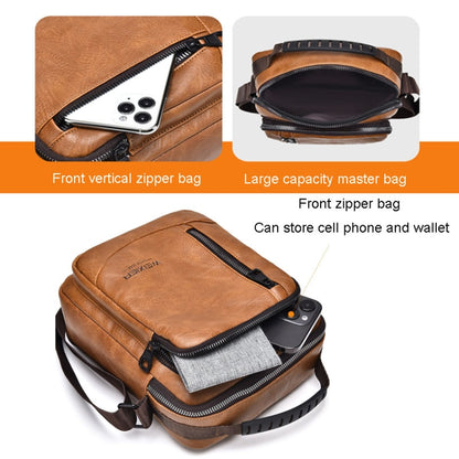 WEIXIER D288 Large Capacity Casual Crossbody Bag Business Waterproof Single Shoulder Packs(Dark Brown) - Single-shoulder Bags by WEIXIER | Online Shopping South Africa | PMC Jewellery