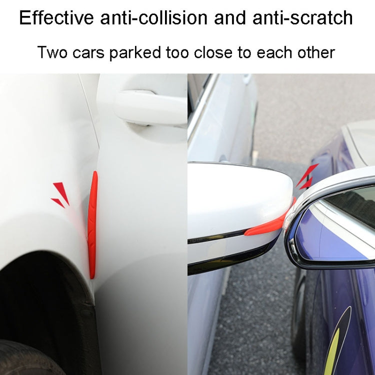 SHANSHI 4pcs /Pack 7753 Car Door Anti-Collision Silicone Strip Bumper Mirror Thickening Decorative Stickers(Gray) - Anti Collision Sticker by SHANSHI | Online Shopping South Africa | PMC Jewellery | Buy Now Pay Later Mobicred