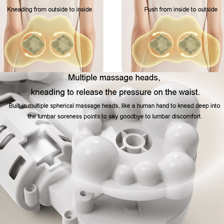 Multi-Function Lumbar Massager Car Cervical Hot Waist Massage Pillow, Specification: Charging Model Gray - free shipping - PMC TechLife - Order now!
