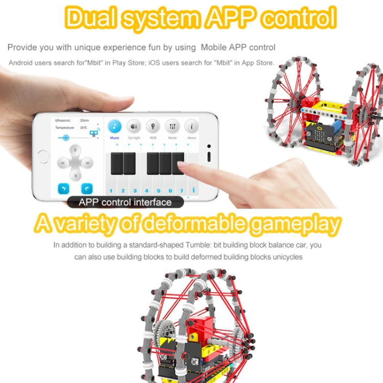 Yahboom Micro: Bit Self-Balancing Block Building Programmable APP Control Robot Kit, Spec: Tumblebit Superbit - Components Kits by Yahboom | Online Shopping South Africa | PMC Jewellery | Buy Now Pay Later Mobicred