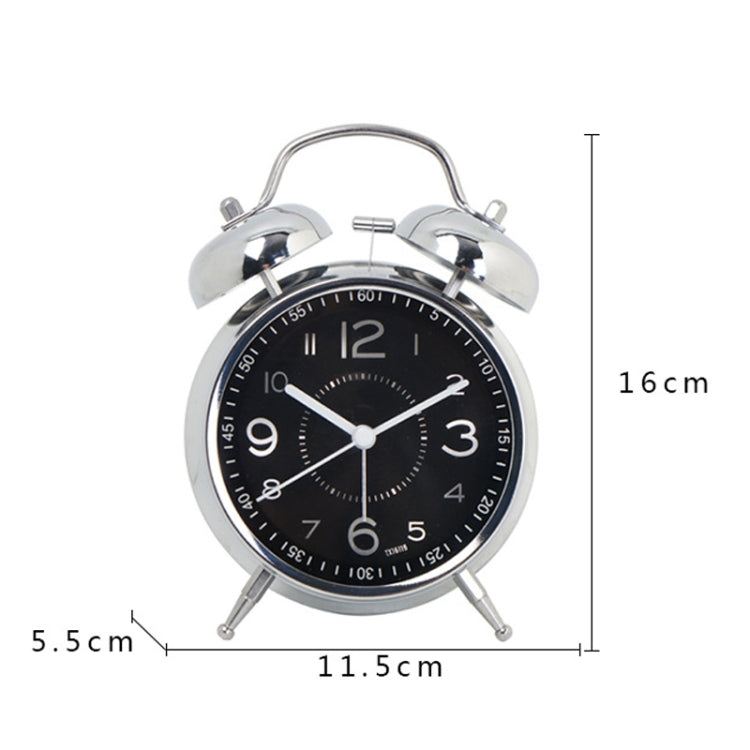 4.5 Inch Electroplated Metal Ring Bell Alarm Clock Quartz Clock With Night Light ?, Style: Blue - Novelty Clock by PMc TechLife | Online Shopping South Africa | PMc TechLife | Buy Now Pay Later Mobicred