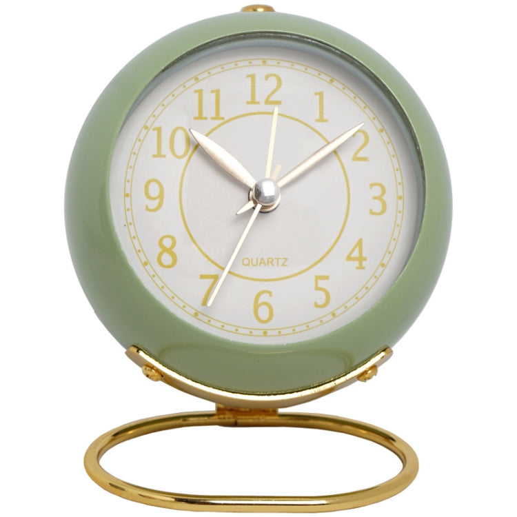 Round Metal Clock Silent Children Electronic Alarm Clock with Light(Green) - Novelty Clock by PMc TechLife | Online Shopping South Africa | PMc TechLife | Buy Now Pay Later Mobicred