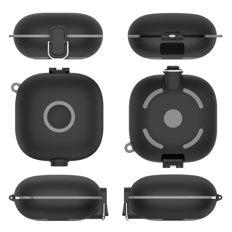 For Beats Fit Pro Switch Type Anti-fall Earphone Protective Case with Buckle Lanyard(Black) - Other Case by PMC Jewellery | Online Shopping South Africa | PMC Jewellery | Buy Now Pay Later Mobicred