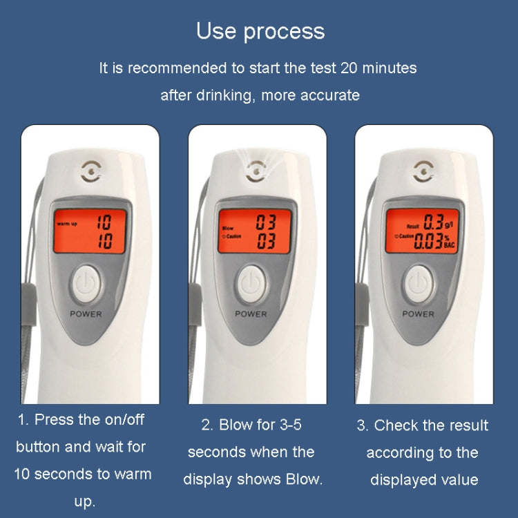 Portable Alcohol Tester Blowing Alcohol Detector European And American Conventional - Breath Alcohol Tester by GREENWON | Online Shopping South Africa | PMC TechLife | Buy Now Pay Later Mobicred
