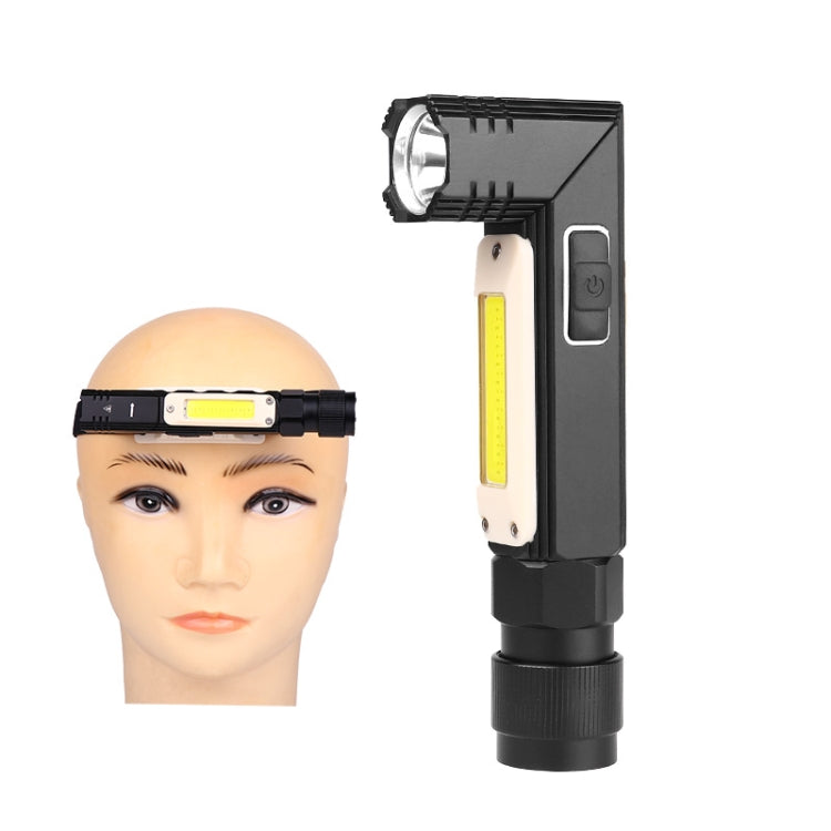 XPG+COB Red White Light USB Rechargeable Folding Strong Light Flashlight, Style: 3189B Small With Headlight Belt - Headlamp by PMc TechLife | Online Shopping South Africa | PMc TechLife | Buy Now Pay Later Mobicred
