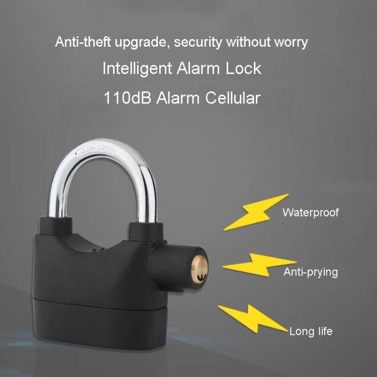 Long Beam Model Outdoor Door Anti-Theft Alarm Lock Waterproof Anti-Pick Motorcycle Bicycle Padlock - Theft Protection by PMC Jewellery | Online Shopping South Africa | PMC Jewellery | Buy Now Pay Later Mobicred