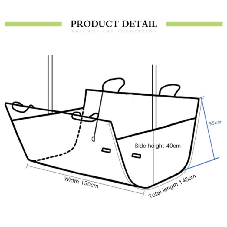 130x145x40cm Car Water-resistant Dirt-proof Thickened Rear Seat Pet Mat - Seat Accessories by PMC TechLife | Online Shopping South Africa | PMC TechLife | Buy Now Pay Later Mobicred