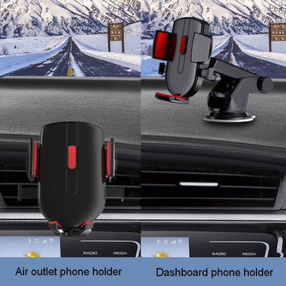 2 In 1 Car Cell Phone Telescopic Holder Universal Automobile Navigation Bracket(Black) - Car Holders by PMC Jewellery | Online Shopping South Africa | PMC Jewellery | Buy Now Pay Later Mobicred