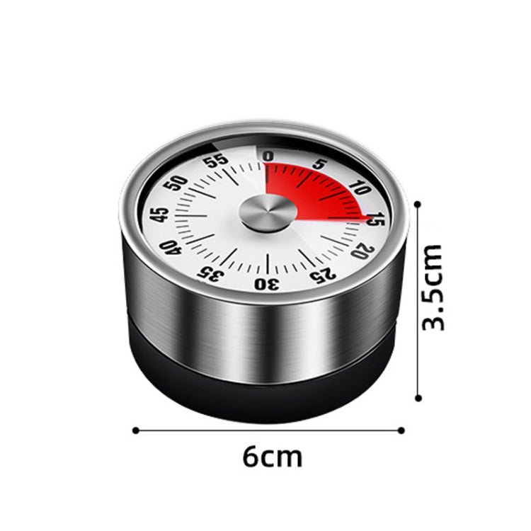 Kitchen Stainless Steel Mechanical Timer Student Time Management Reminder Baking Alarm Clock(Black) - Digital Countdown by PMC TechLife | Online Shopping South Africa | PMC TechLife
