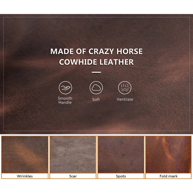 For Airtag CONTACTS FAMILY CF1139 First-layer Cowhide Tracker Protective Case Pet Locator Leather Case(Brown) - Key Chain Series by CONTACTS FAMILY | Online Shopping South Africa | PMc TechLife | Buy Now Pay Later Mobicred