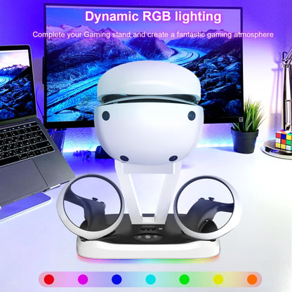 JYS-P5155 For PlayStation VR 2 Magnetic Charging Base With RGB Light VR Glasses Storage Rack Game Accessories - VR Accessories by PMC Jewellery | Online Shopping South Africa | PMC Jewellery | Buy Now Pay Later Mobicred