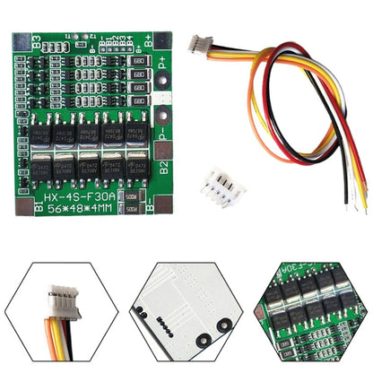 4 S 14.8V / 12.8V 30A Lithium Battery Protective Plate With Equalizer Lithium Iron Phosphate Battery Protection Board(3.2V LiFePO4) - Sensor Module by PMC Jewellery | Online Shopping South Africa | PMC Jewellery