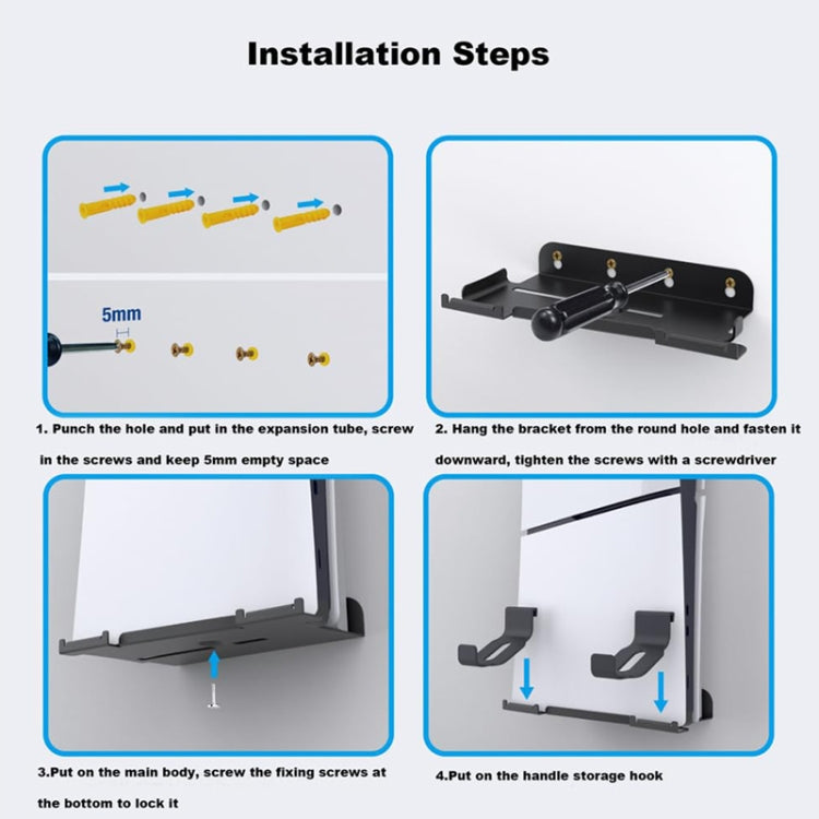 For PS5 Slim Wall-Mounted Storage Rack Host Handle Storage Hanger Accessories - Holder by PMC Jewellery | Online Shopping South Africa | PMC Jewellery