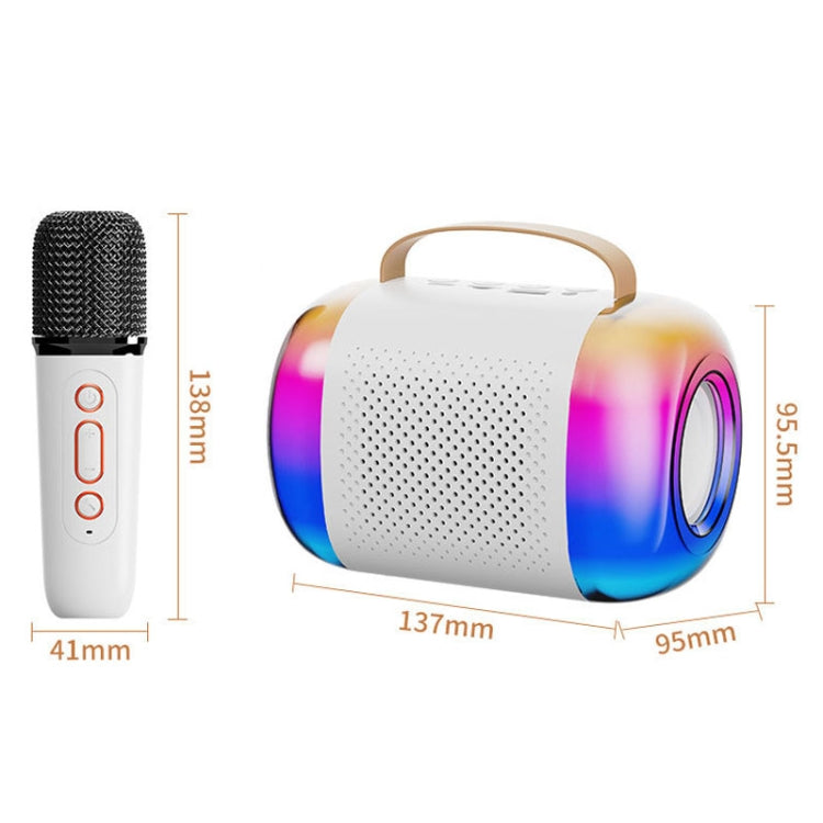 Y5 1 Microphone Portable Bluetooth Speaker Home And Outdoor Wireless Karaoke Audio(White) - Microphone by PMC Jewellery | Online Shopping South Africa | PMC Jewellery | Buy Now Pay Later Mobicred