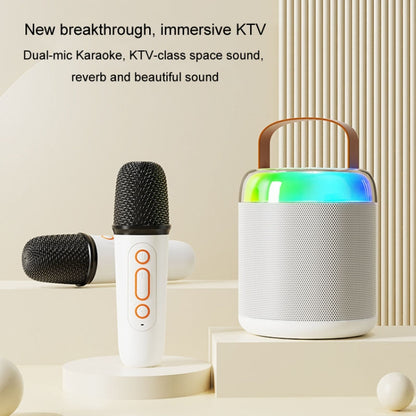 Home Portable Bluetooth Speaker Small Outdoor Karaoke Audio, Color: Y2 White(Monocular wheat) - Microphone by PMC Jewellery | Online Shopping South Africa | PMC Jewellery | Buy Now Pay Later Mobicred