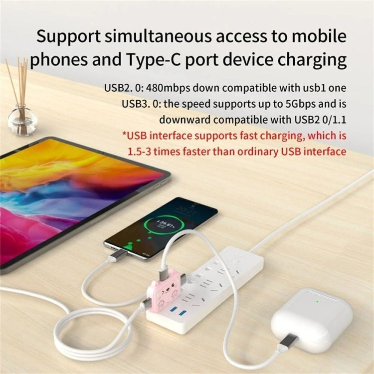 3 In 1 Type-C Docking Station USB Hub For iPad / Phone Docking Station, Port: 3H HDMI+PD+USB3.0 Pink - USB HUB by PMC Jewellery | Online Shopping South Africa | PMC Jewellery | Buy Now Pay Later Mobicred