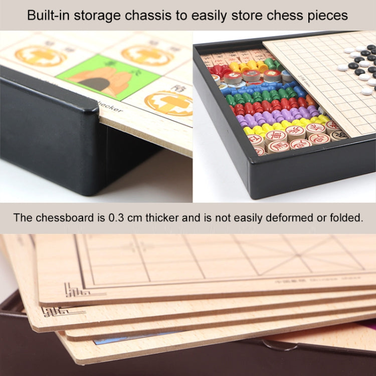 9 in 1 A Model Wooden Multifunctional Parent-Child Interactive Children Educational Chessboard Toy Set - Table Games by PMC Jewellery | Online Shopping South Africa | PMC Jewellery | Buy Now Pay Later Mobicred