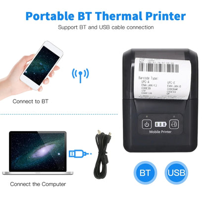 58mm Portable USB Charging Home Phone Bluetooth Thermal Printer(US Plug) - Printer by PMC Jewellery | Online Shopping South Africa | PMC Jewellery | Buy Now Pay Later Mobicred