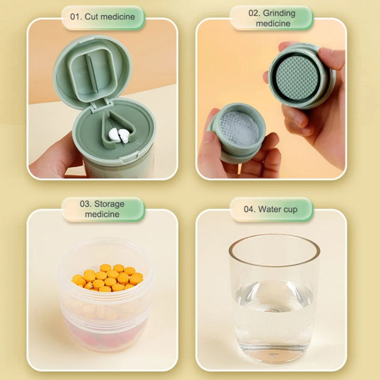 Portable 4 In 1 Mini Pill Box Multifunctional Cutting And Dispensing Device(Green) - free shipping - PMC TechLife - Order now!