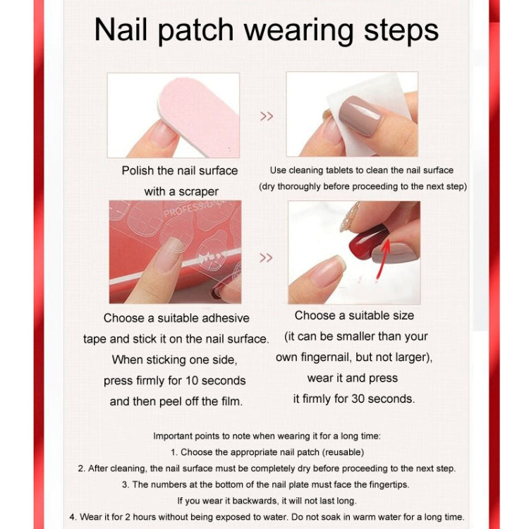 24pcs/box Handmade Nail Glitter Nail Jelly Glue Finished Patch, Color: BY1146(Wear Tool Bag) - Nail Stickers by PMC Jewellery | Online Shopping South Africa | PMC Jewellery | Buy Now Pay Later Mobicred