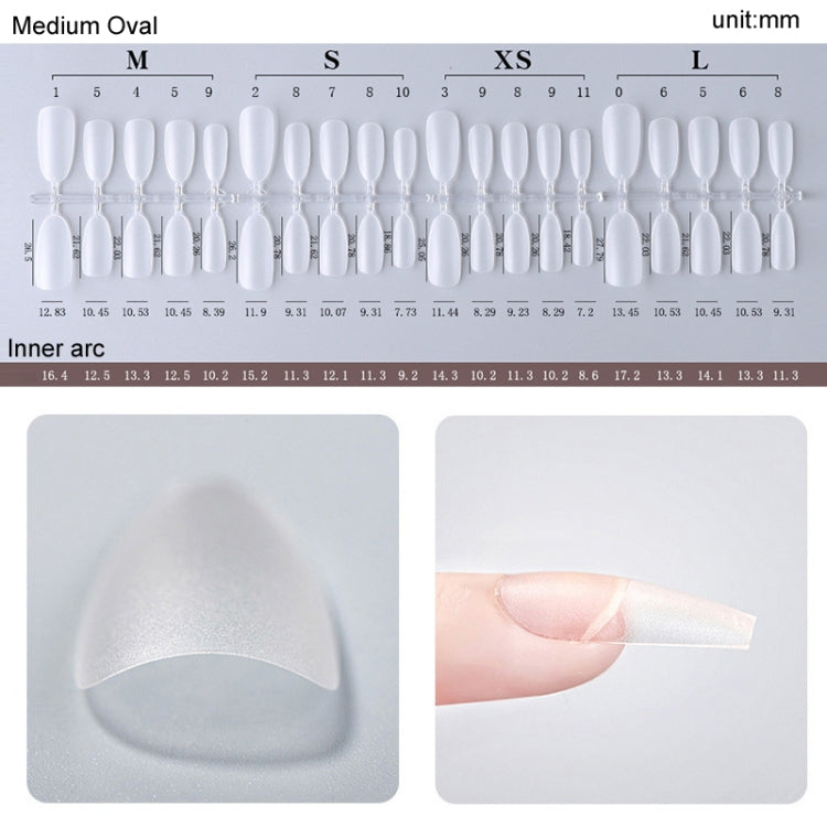 10pairs Of 100pcs/Box Frosted False Nails Artificial Tip, Shape: Short Square M - Nail Stickers by PMC Jewellery | Online Shopping South Africa | PMC Jewellery | Buy Now Pay Later Mobicred