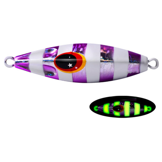 PROBEROS LF124 Deep Sea Iron Plate Lead Fish Fishing Lure Slow Sinking Rocking Luminous Boat Fishing Bait, Size: 120g(Color B) - Fishing Lures by PROBEROS | Online Shopping South Africa | PMC Jewellery | Buy Now Pay Later Mobicred