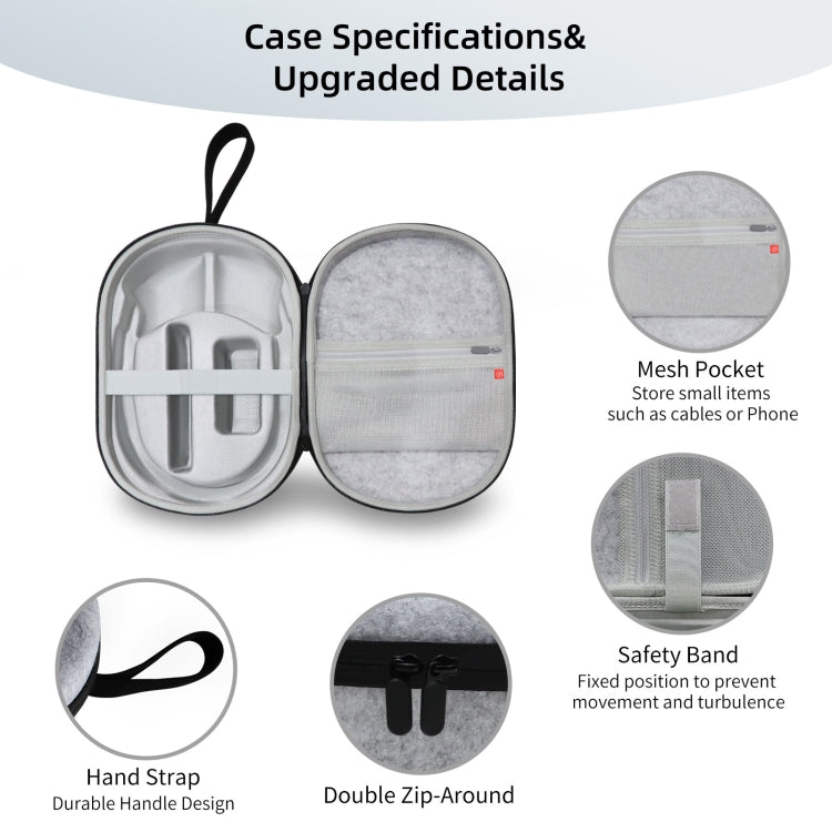 JYS-APP001 For Apple Vision Pro Headset Storage Bag VR Glasses Anti-Scrape Portable Bag, Color: Gray Felt - VR Accessories by JYS | Online Shopping South Africa | PMC Jewellery | Buy Now Pay Later Mobicred