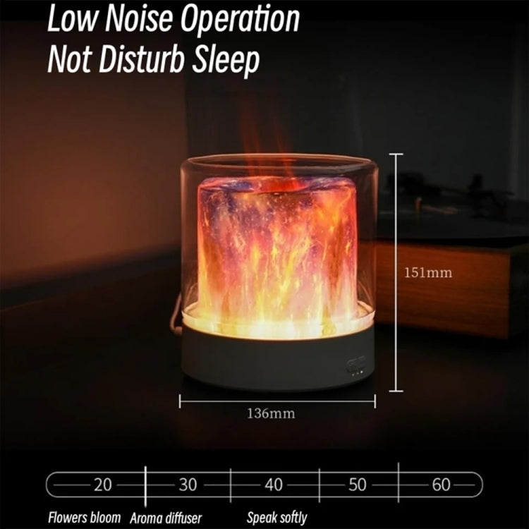 Colorful Light Flame Aromatherapy Humidifier Home Ambient Light Desktop Fragrance Diffuser(White) - Air Purifiers & Accessories by PMc TechLife | Online Shopping South Africa | PMc TechLife | Buy Now Pay Later Mobicred