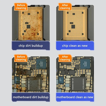 MECHANIC Cell Phone Motherboard Chip Degumming Brush PCB De-Tin Cleaning Cylinder Long Handle Brush, Style: Double-ended Sideburns+Steel Wire - Brushes by MECHANIC | Online Shopping South Africa | PMC Jewellery