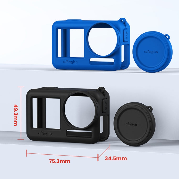 For DJI Osmo Action 4 / 3 aMagisn Silicone Protection Case Camera Protection Accessories(Blue) -  by aMagisn | Online Shopping South Africa | PMC Jewellery | Buy Now Pay Later Mobicred