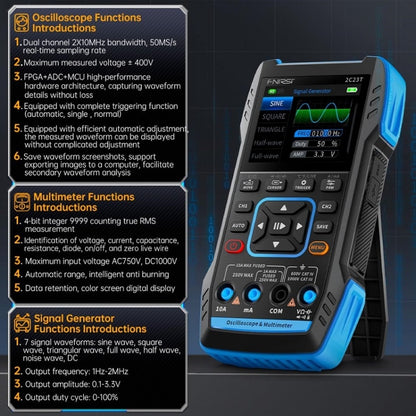 FNIRSI 3 In 1 Handheld Digital Oscilloscope Dual-Channel Multimeter, Specification: Upgrade - Digital Multimeter by FNIRSI | Online Shopping South Africa | PMC Jewellery | Buy Now Pay Later Mobicred