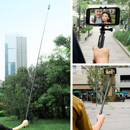 aMagisn 120cm Invisible Straight Pull Selfie Stick Sports Camera Accessories, Specification: Rod+1/4 Turn 3 Jaw+Screw+Phone Clip - Extendable Pole by aMagisn | Online Shopping South Africa | PMC Jewellery | Buy Now Pay Later Mobicred