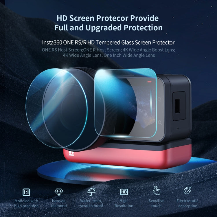 For Insta360 One RS / R Host+One inch 2sets aMagisn Tempered Film Screen Protector - Protective Film & Stickers by aMagisn | Online Shopping South Africa | PMC Jewellery | Buy Now Pay Later Mobicred