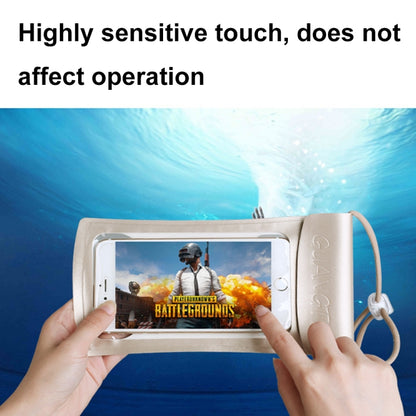 TPU Transparent Touch Screen Phone 30m Waterproof Bag Outdoor Rafting Phone Case(Rose Gold) - Waterproof Bag by GUANGTU | Online Shopping South Africa | PMC Jewellery