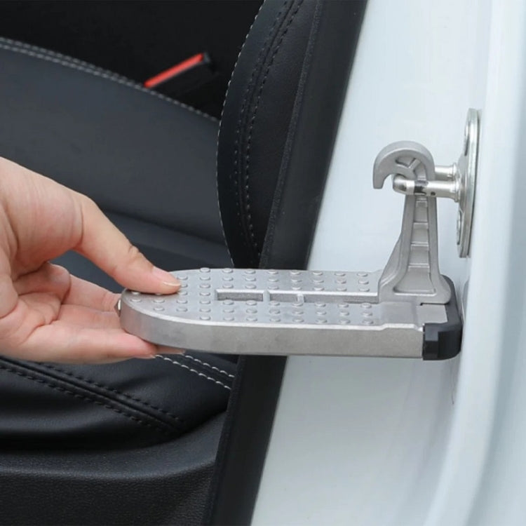 Car Hook Door Foldable Foot Pedal with Safety Hammer(Silver) - Foot Pedal by PMC Jewellery | Online Shopping South Africa | PMC Jewellery | Buy Now Pay Later Mobicred