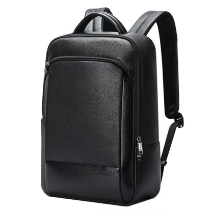 Bopai 61-123311 Large-Capacity First-Layer Cowhide Business Laptop Backpack(Black) - Backpack by Bopai | Online Shopping South Africa | PMC Jewellery | Buy Now Pay Later Mobicred