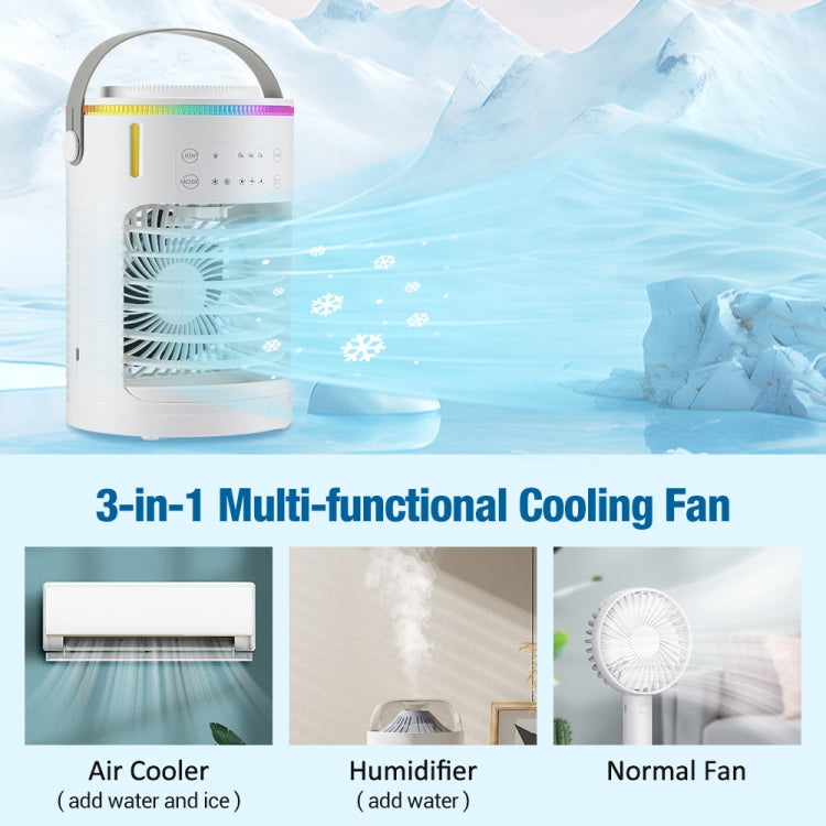 CF-516 USB Home Timed Desktop RGB Light Adjustable Spray Humidification Cooler Fan(White) - Electric Fans by PMC TechLife | Online Shopping South Africa | PMC TechLife | Buy Now Pay Later Mobicred
