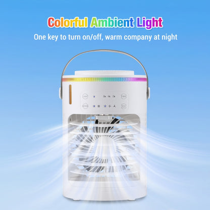 CF-516 USB Home Timed Desktop RGB Light Adjustable Spray Humidification Cooler Fan(White) - Electric Fans by PMC Jewellery | Online Shopping South Africa | PMC Jewellery | Buy Now Pay Later Mobicred