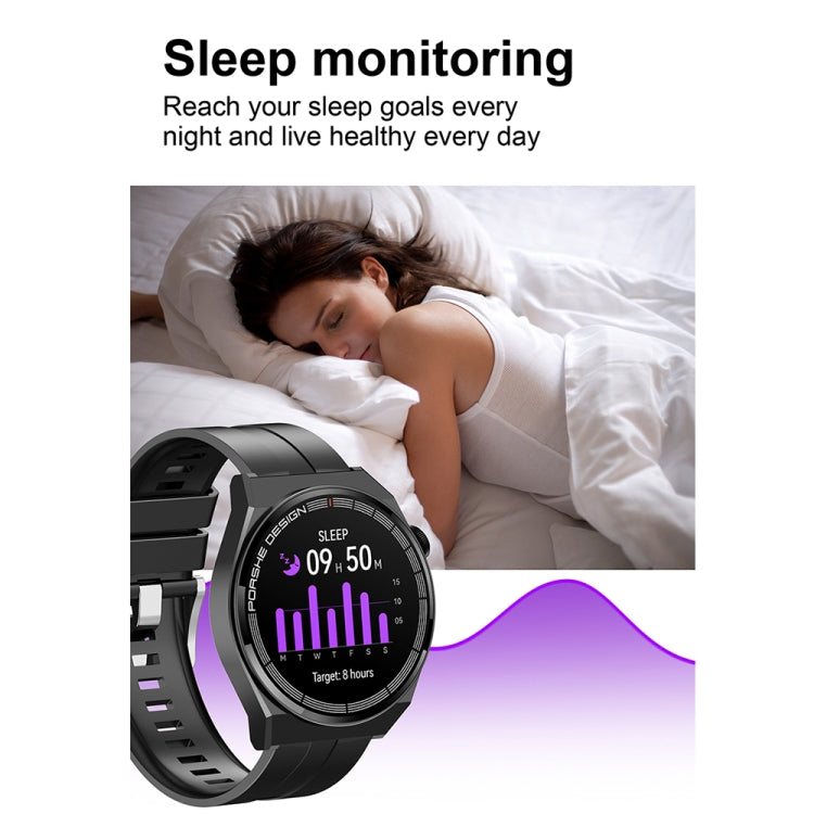 GT3Pro 1.28-Inch Health Monitoring Bluetooth Call Smart Watch With NFC, Color: Black Leather - Smart Watches by PMC Jewellery | Online Shopping South Africa | PMC Jewellery