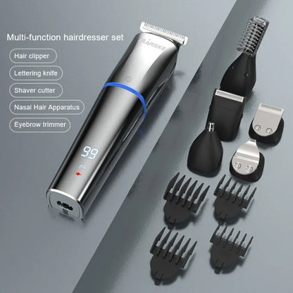 MARSKE 6 In 1 Hair Clipper Grooming Set Rechargeable Razor Carving Nose Hair Trimmer EU Plug - Electric Shavers by MARSKE | Online Shopping South Africa | PMC Jewellery