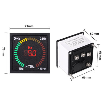 SINOTIMER N-72HZ AC Frequency Signal Indicator Square Turntable LED Digital Frequency Meter - Other Tester Tool by SINOTIMER | Online Shopping South Africa | PMC Jewellery | Buy Now Pay Later Mobicred