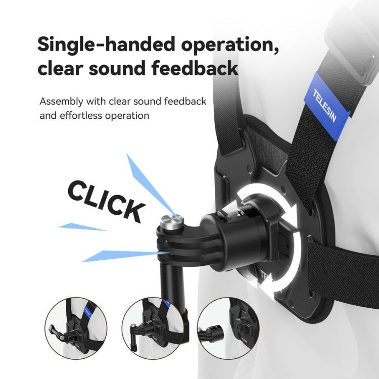 TELESIN S2-CGP-01 Quick-Release Vest Chest Strap Sports Camera Accessories - Chest Belt by TELESIN | Online Shopping South Africa | PMC TechLife | Buy Now Pay Later Mobicred