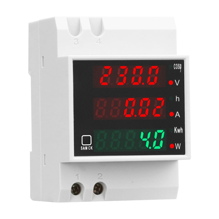 SINOTIMER SDM004 Din Rail AC Voltage Current Time Power Electricity Multi-Function Detection Meter - Current & Voltage Tester by SINOTIMER | Online Shopping South Africa | PMC Jewellery | Buy Now Pay Later Mobicred