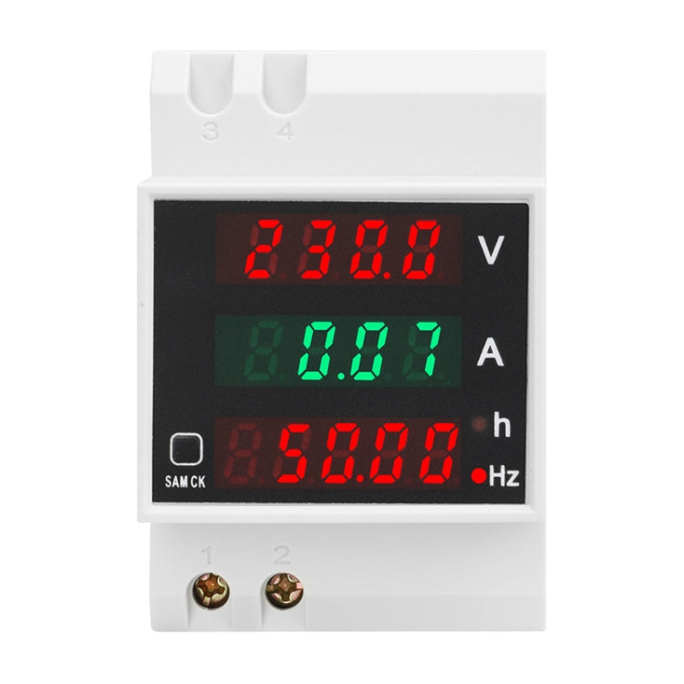 SINOTIMER SDM007 Din Rail AC Voltage Current Totalized Time Frequency Digital Display Meter - Current & Voltage Tester by SINOTIMER | Online Shopping South Africa | PMC TechLife | Buy Now Pay Later Mobicred