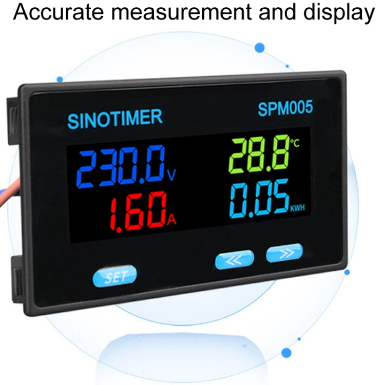 SINOTIMER SPM005 AC Digital Display Voltage Current Power Electricity Multifunctional Monitoring Meter, Specification: 100A - Current & Voltage Tester by SINOTIMER | Online Shopping South Africa | PMC TechLife | Buy Now Pay Later Mobicred